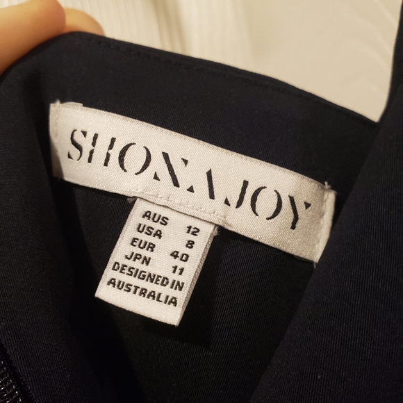 Shona Joy Core Wrap Cocktail Dress - Navy - US 8 - Picture 5 of 5